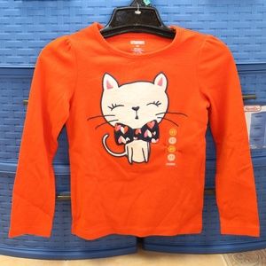 Gymboree girls Cat shirt 4T